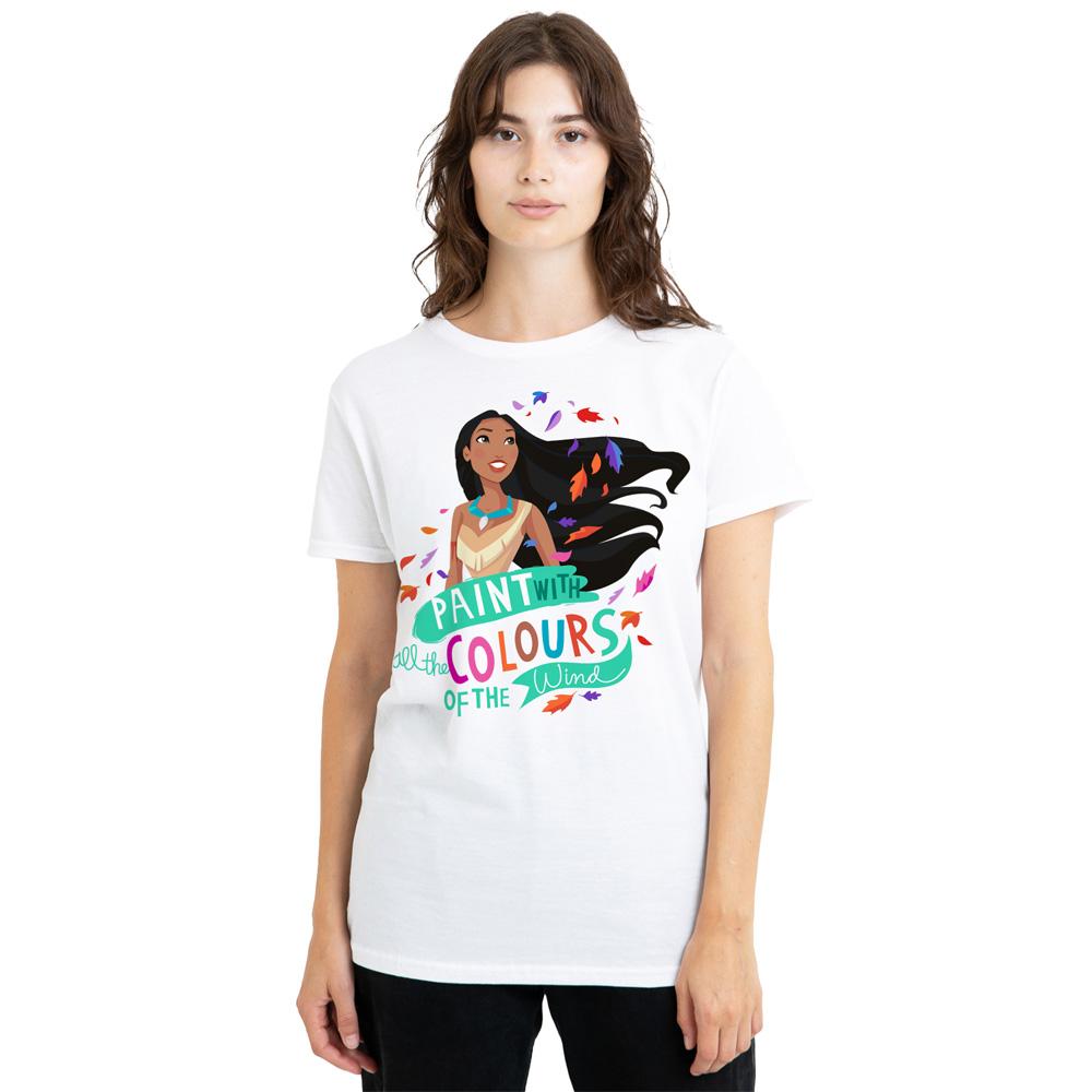 White - Front - Pocahontas Womens-Ladies Colours Of The Wind T-Shirt