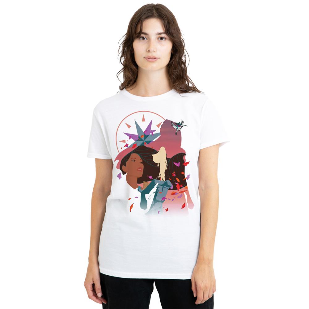 White - Front - Pocahontas Womens-Ladies Silhouette T-Shirt