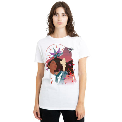 White - Front - Pocahontas Womens-Ladies Silhouette T-Shirt