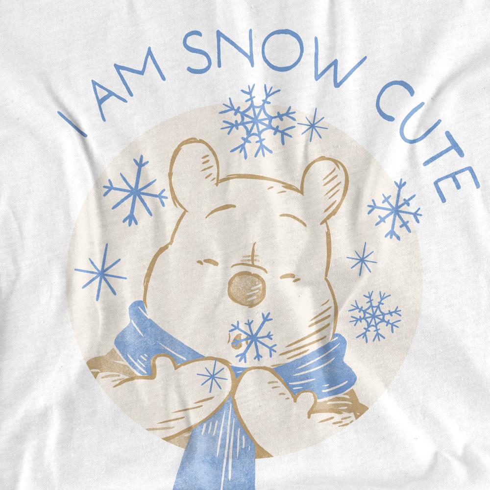 White - Pack Shot - Winnie the Pooh Womens-Ladies I Am Snow Cute T-Shirt