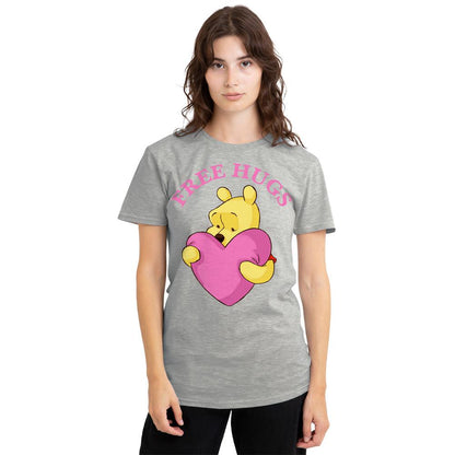 Athletic Heather - Back - Winnie the Pooh Mens Free Hugs Valentine`s Day T-Shirt