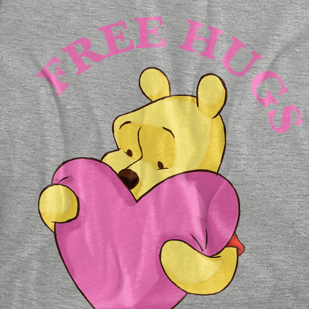Athletic Heather - Pack Shot - Winnie the Pooh Mens Free Hugs Valentine`s Day T-Shirt