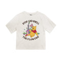 Vintage White - Front - Winnie the Pooh Womens-Ladies Stop And Smell The Flowers Boxy Crop T-Shirt