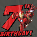 Charcoal - Pack Shot - Iron Man Womens-Ladies 7th Birthday T-Shirt