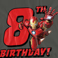 Charcoal - Pack Shot - Iron Man Womens-Ladies 8th Birthday T-Shirt