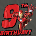 Charcoal - Pack Shot - Iron Man Womens-Ladies 9th Birthday T-Shirt