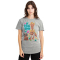Athletic Heather - Back - Guardians Of The Galaxy Womens-Ladies Bloom Heather T-Shirt