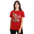 Red - Back - Guardians Of The Galaxy Womens-Ladies Seasons Grootings T-Shirt
