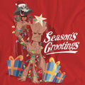 Red - Pack Shot - Guardians Of The Galaxy Womens-Ladies Seasons Grootings T-Shirt