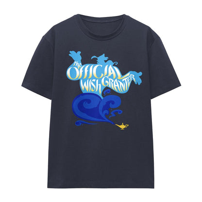 Deep Navy - Front - Aladdin Womens-Ladies Official Wish Granter Genie T-Shirt