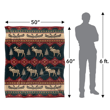 Multicoloured - Pack Shot - JQ Licensing Silky Moose Supersoft Blanket