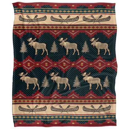 Multicoloured - Front - JQ Licensing Silky Moose Supersoft Blanket