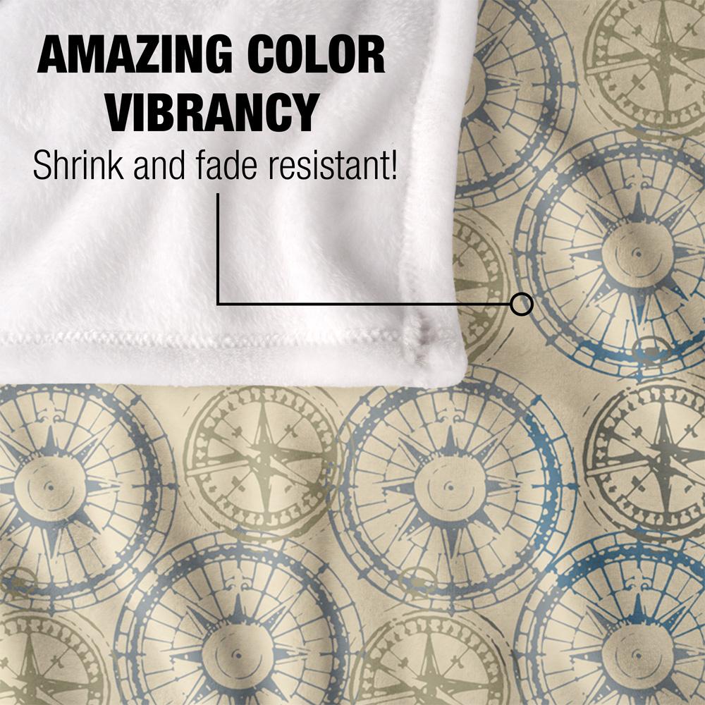 Beige - Lifestyle - JQ Licensing Silky Compass Supersoft Blanket
