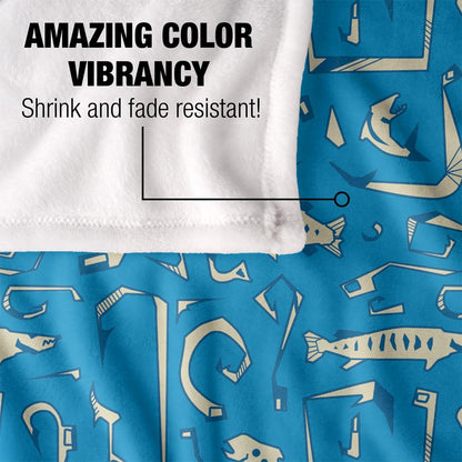 Blue-Cream - Lifestyle - JQ Licensing Silky Fishing Rod Supersoft Blanket
