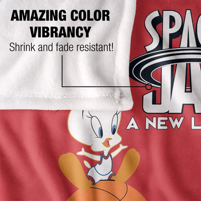 Red-White-Black - Lifestyle - Space Jam: A New Legacy Silky Mono Sylvester & Tweety Supersoft Blanket