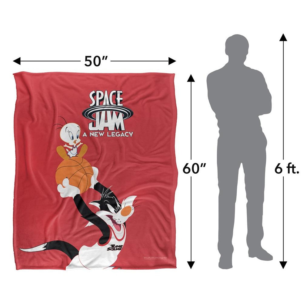 Red-White-Black - Pack Shot - Space Jam: A New Legacy Silky Mono Sylvester & Tweety Supersoft Blanket