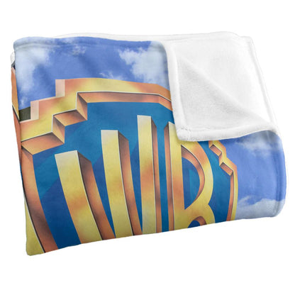 Blue-Grey-Gold - Side - Warner Bros Vault Silky Logo Bugs Bunny Supersoft Blanket