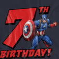 Deep Navy - Pack Shot - Captain America Womens-Ladies 7th Birthday T-Shirt