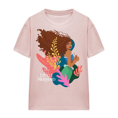 Pink - Side - The Little Mermaid Womens-Ladies Ariel T-Shirt