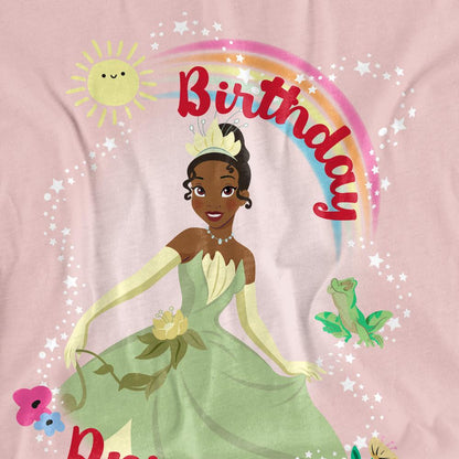 Pink - Pack Shot - The Princess and the Frog Womens-Ladies Birthday Princess Tiana T-Shirt