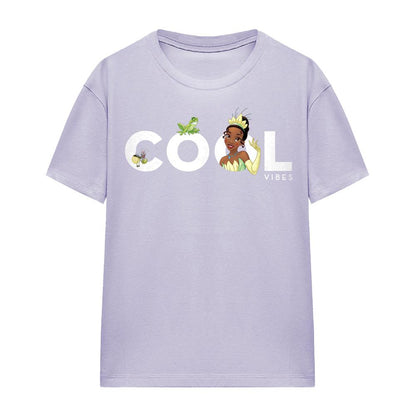 Lavender - Side - The Princess and the Frog Womens-Ladies Cool Vibes T-Shirt