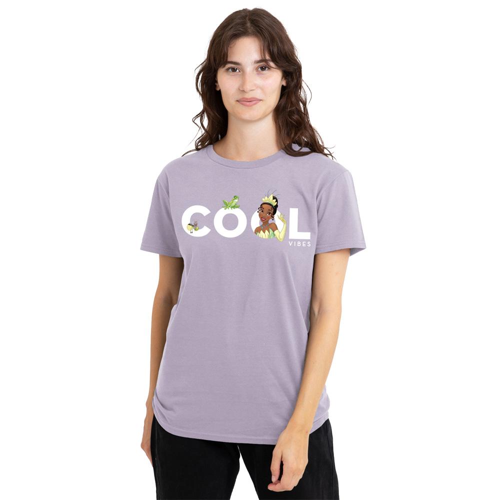 Lavender - Front - The Princess and the Frog Womens-Ladies Cool Vibes T-Shirt