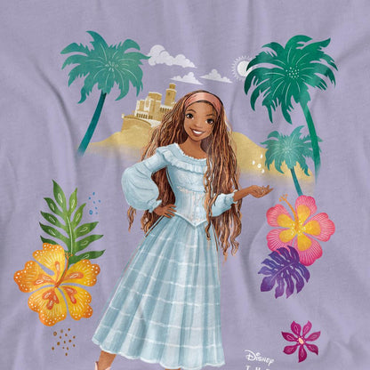 Lavender - Pack Shot - The Little Mermaid Womens-Ladies Island Girl Ariel T-Shirt