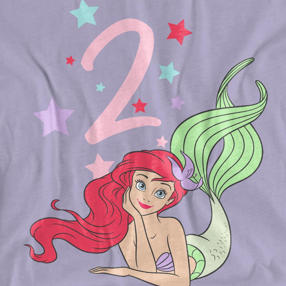 Lavender - Pack Shot - The Little Mermaid Womens-Ladies Ariel 2nd Birthday T-Shirt