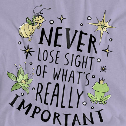 Lavender - Pack Shot - The Princess and the Frog Womens-Ladies Never Lose Sight T-Shirt