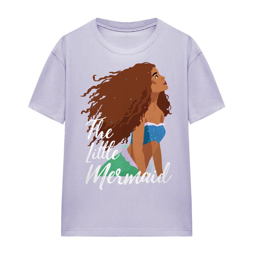 Lavender - Side - The Little Mermaid Womens-Ladies Part Of Your World Ariel T-Shirt