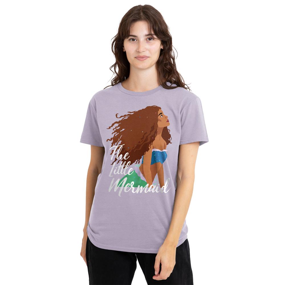 Lavender - Front - The Little Mermaid Womens-Ladies Part Of Your World Ariel T-Shirt