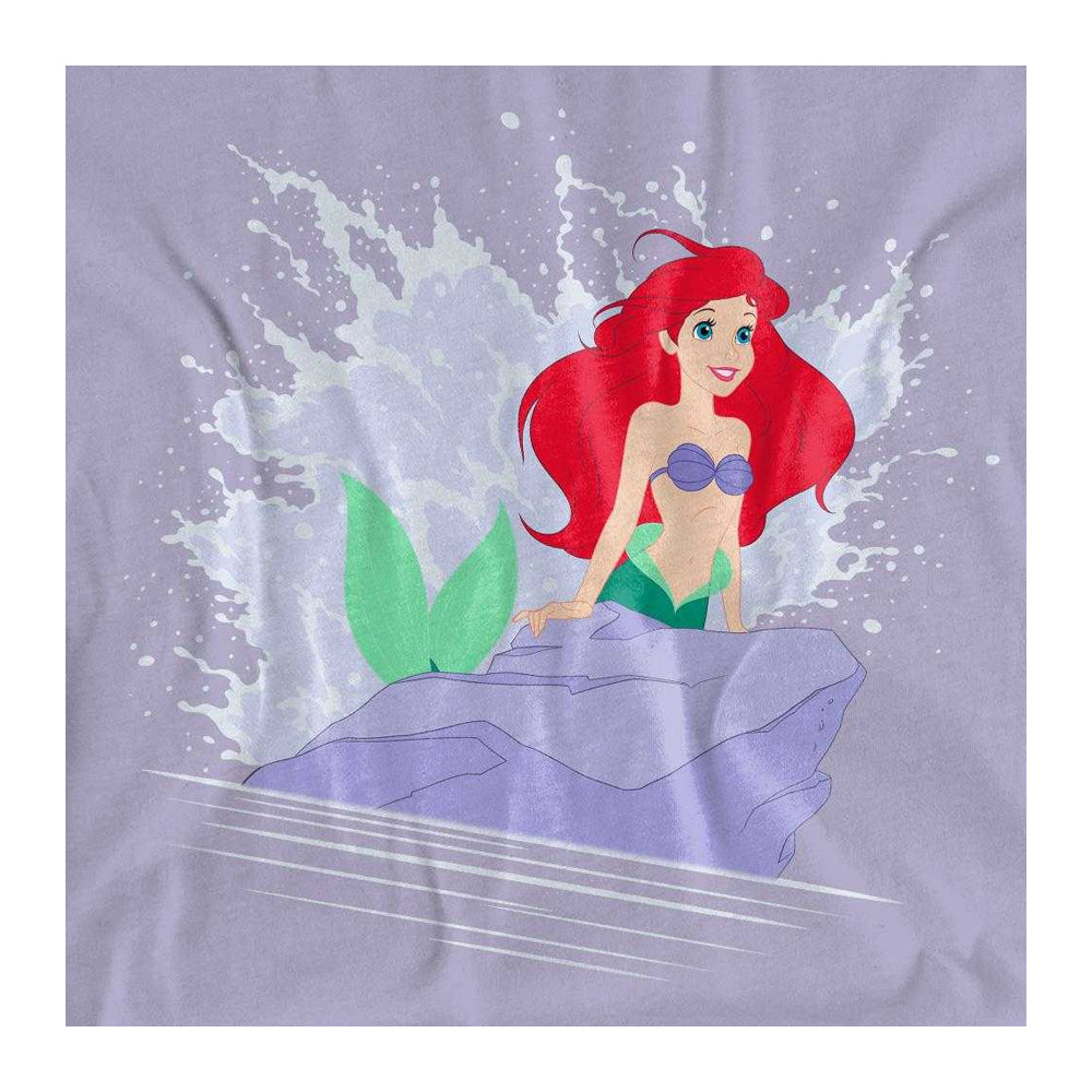 Lavender - Side - The Little Mermaid Womens-Ladies Ariel Splash T-Shirt