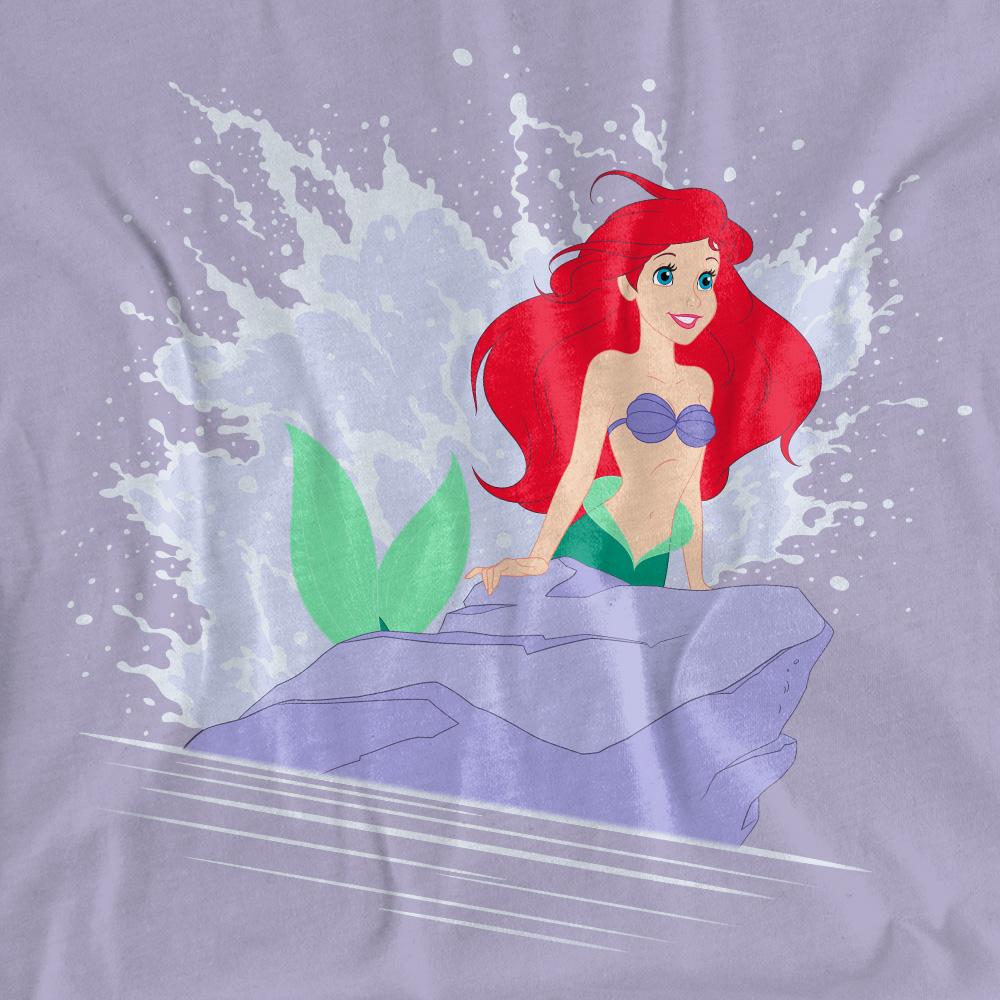 Lavender - Pack Shot - The Little Mermaid Womens-Ladies Ariel Splash T-Shirt