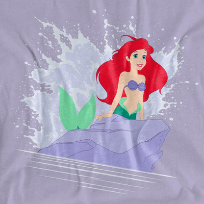 Lavender - Pack Shot - The Little Mermaid Womens-Ladies Ariel Splash T-Shirt