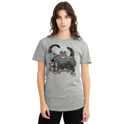 Athletic Heather - Back - The Little Mermaid Womens-Ladies The Ocean Will Be Mine Ursula Heather T-Shirt
