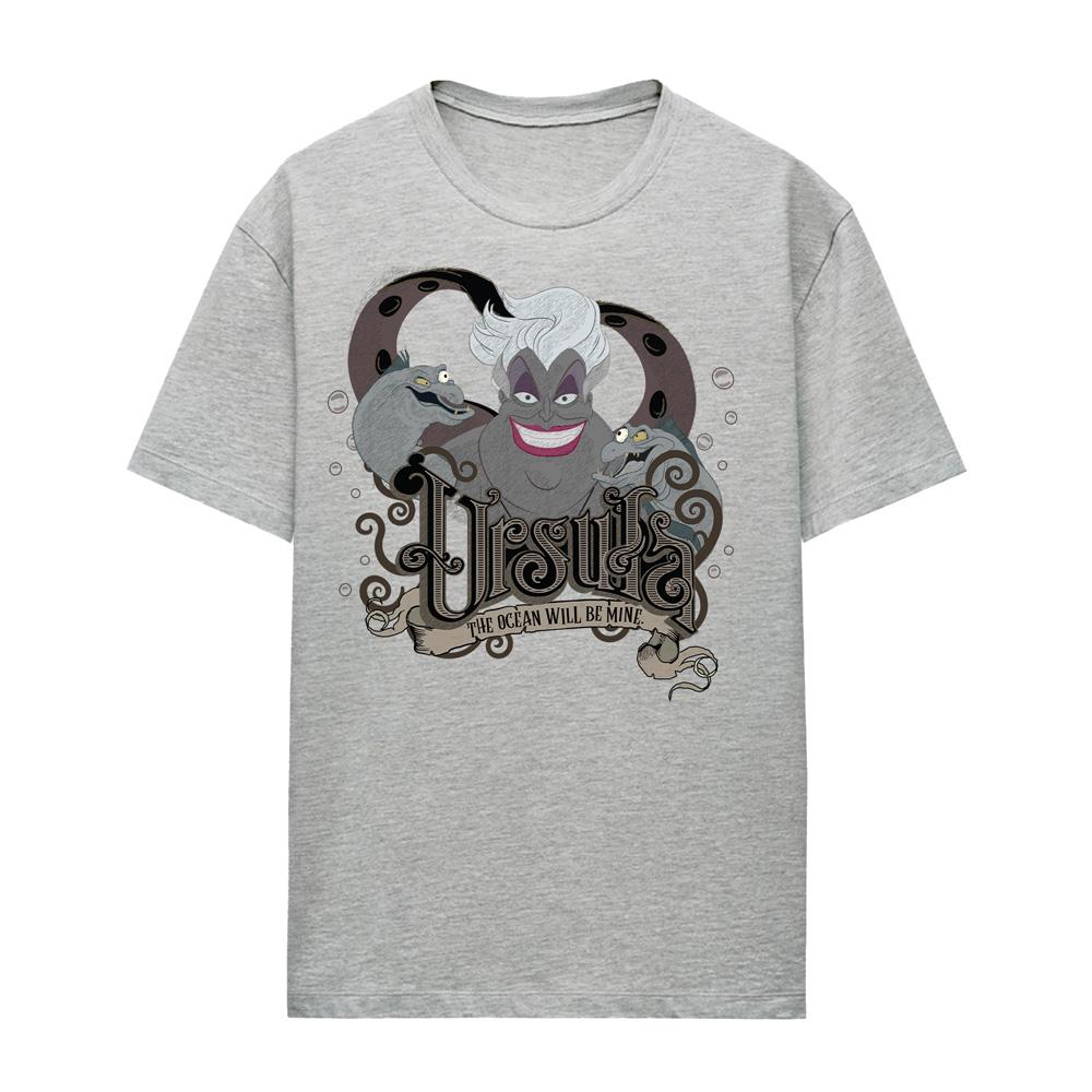 Athletic Heather - Front - The Little Mermaid Womens-Ladies The Ocean Will Be Mine Ursula Heather T-Shirt