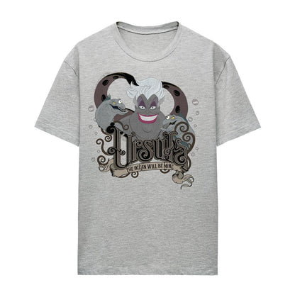 Athletic Heather - Front - The Little Mermaid Womens-Ladies The Ocean Will Be Mine Ursula Heather T-Shirt