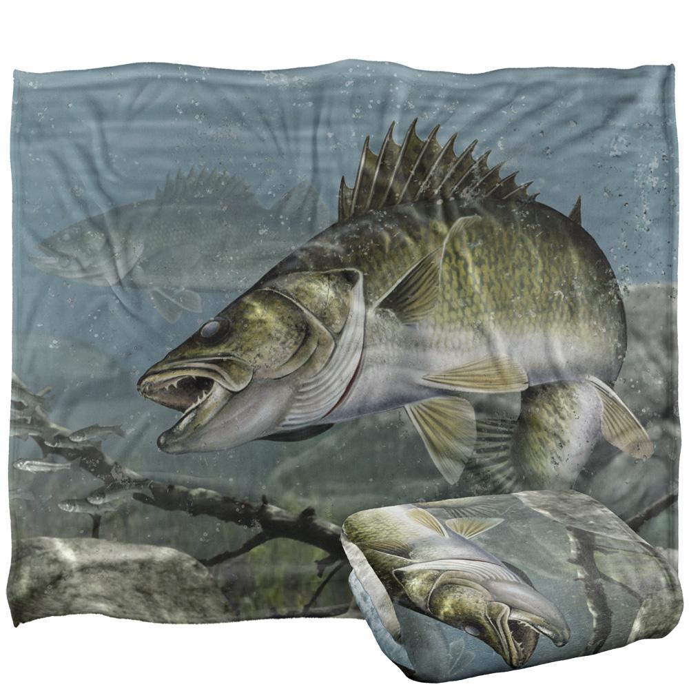 Bluefish - Back - Wild Wings Feeding Frounds 2 Silky Supersoft Blanket