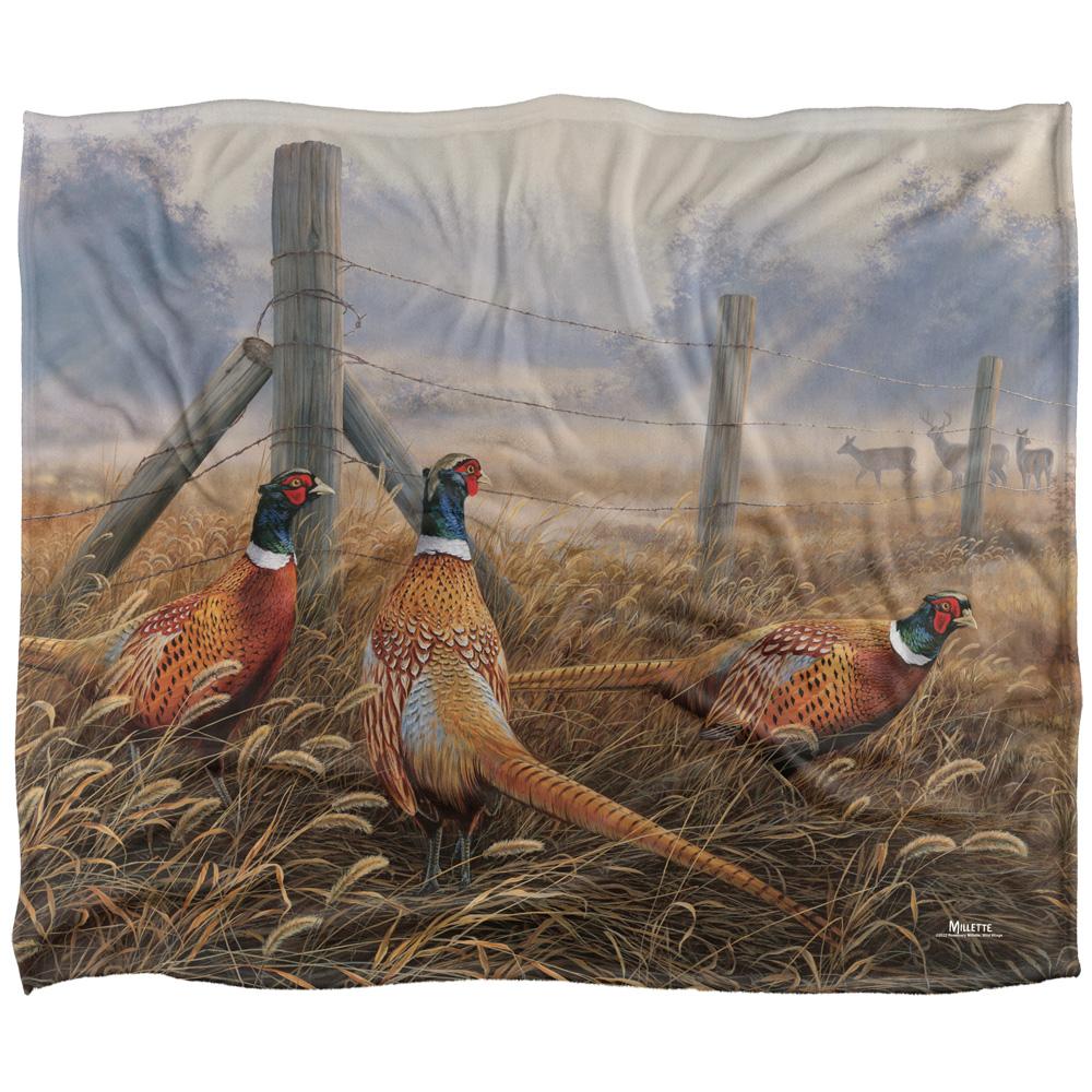 Multicoloured - Front - Wild Wings Pleasant Silky Pheasant Supersoft Blanket