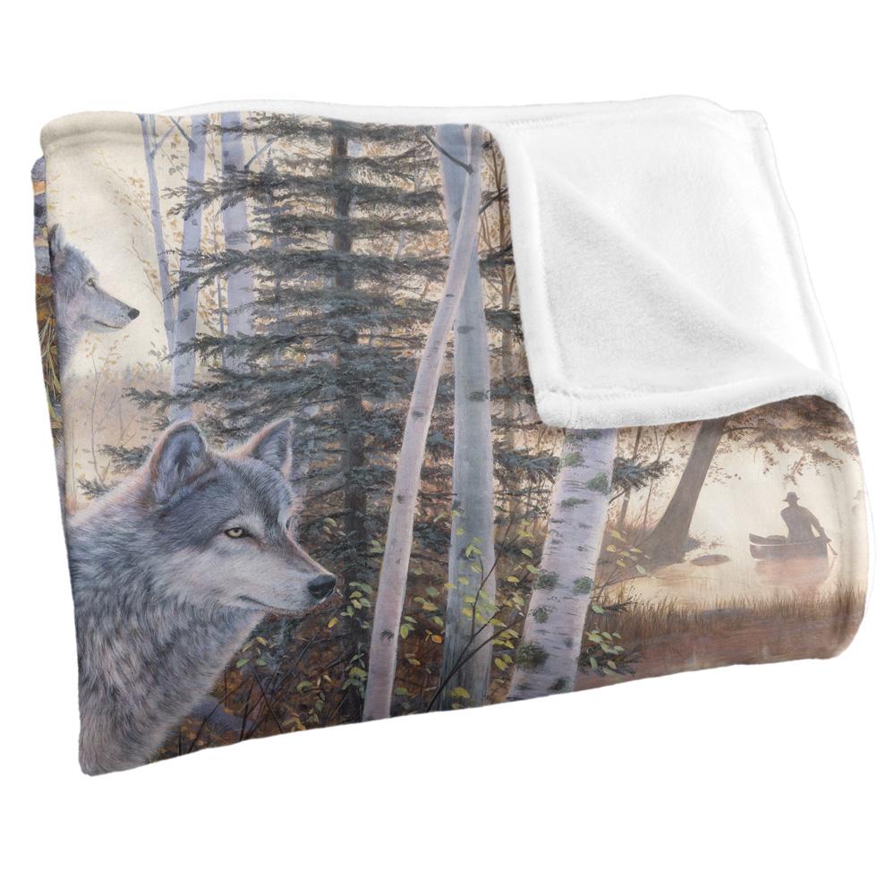 White-Multicoloured - Side - Wild Wings Silent Travelers 2 Silky Supersoft Blanket