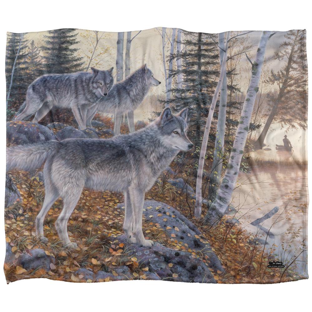 White-Multicoloured - Front - Wild Wings Silent Travelers 2 Silky Supersoft Blanket