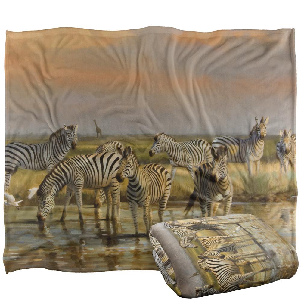 White-Black-Multicoloured - Back - Wild Wings Sundowners 2 Silky Supersoft Blanket
