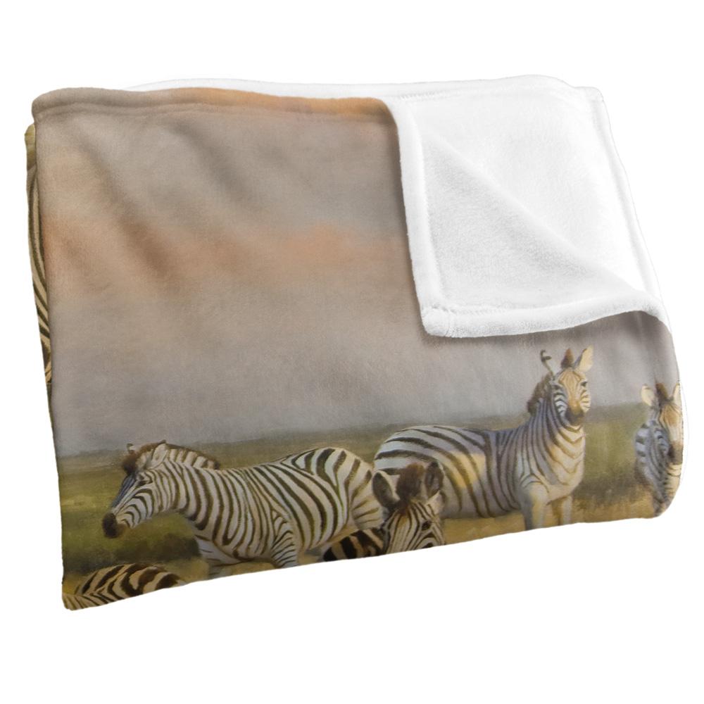 White-Black-Multicoloured - Side - Wild Wings Sundowners 2 Silky Supersoft Blanket