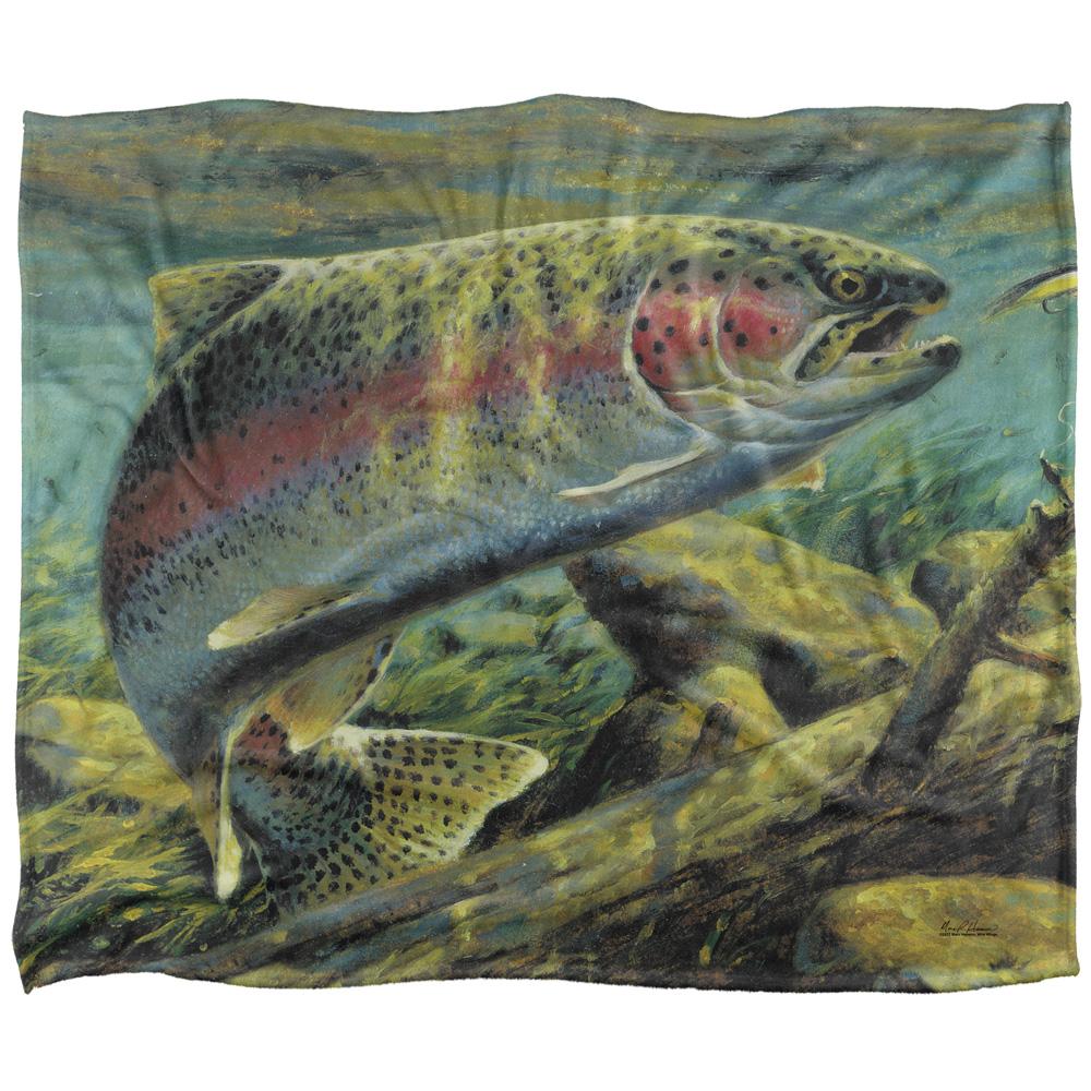 Multicoloured - Front - Wild Wings Rainbow Trout 2 Silky Supersoft Blanket