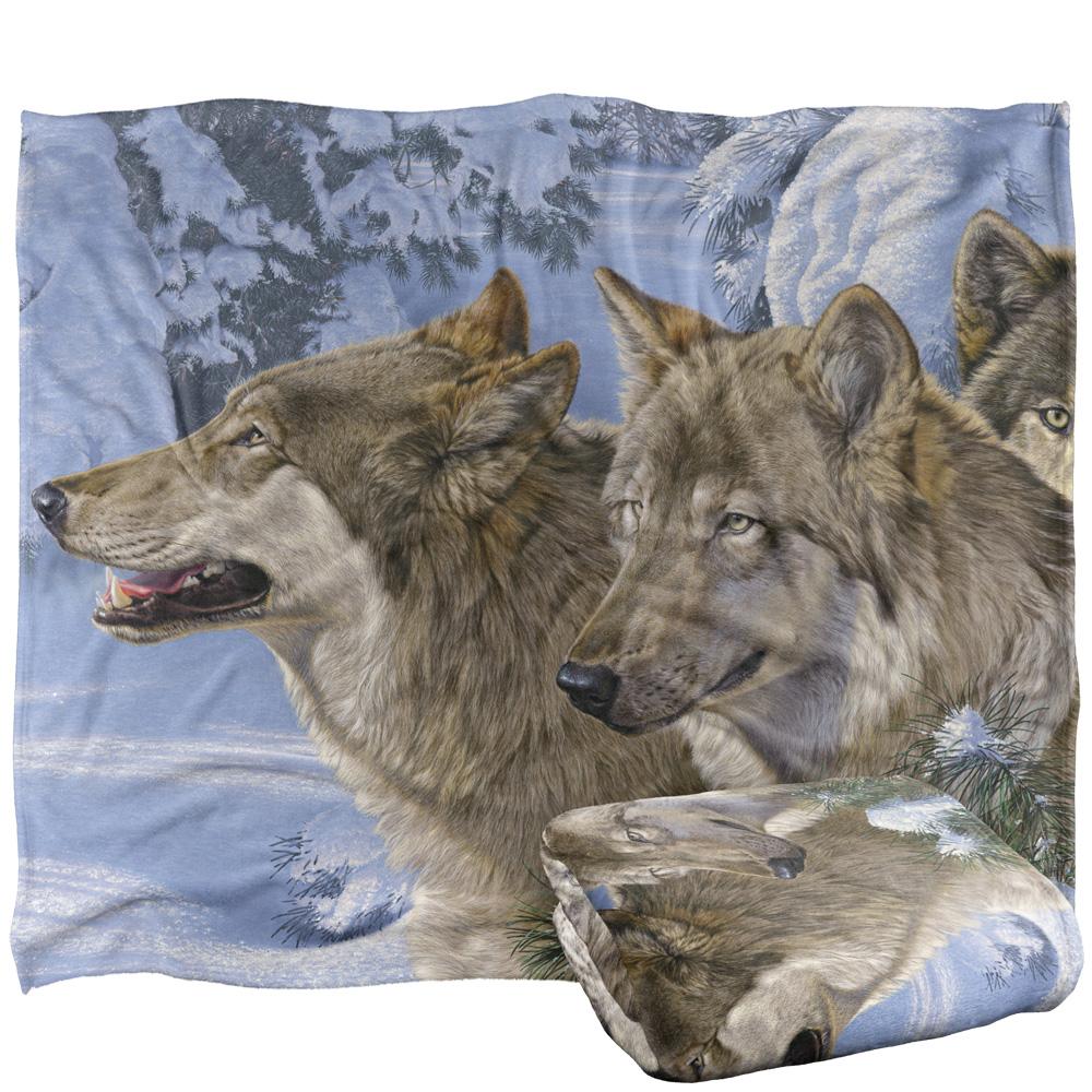 White-Brown - Back - Wild Wings Winters Warmth 2 Silky Supersoft Blanket