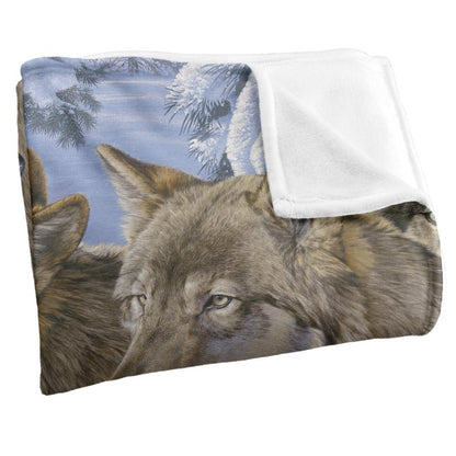 White-Brown - Side - Wild Wings Winters Warmth 2 Silky Supersoft Blanket