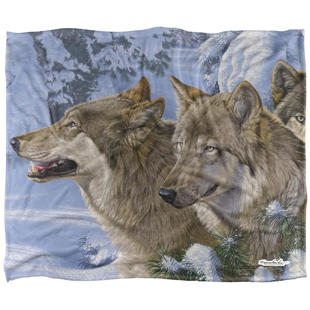 White-Brown - Front - Wild Wings Winters Warmth 2 Silky Supersoft Blanket
