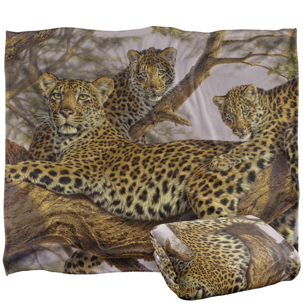 Yellow-Black-Brown - Back - Wild Wings Family Silky Tree Supersoft Blanket