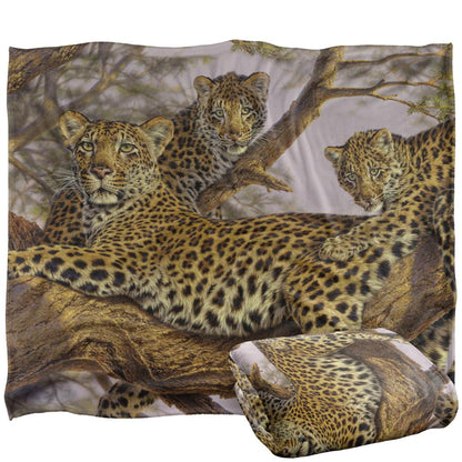 Yellow-Black-Brown - Back - Wild Wings Family Silky Tree Supersoft Blanket