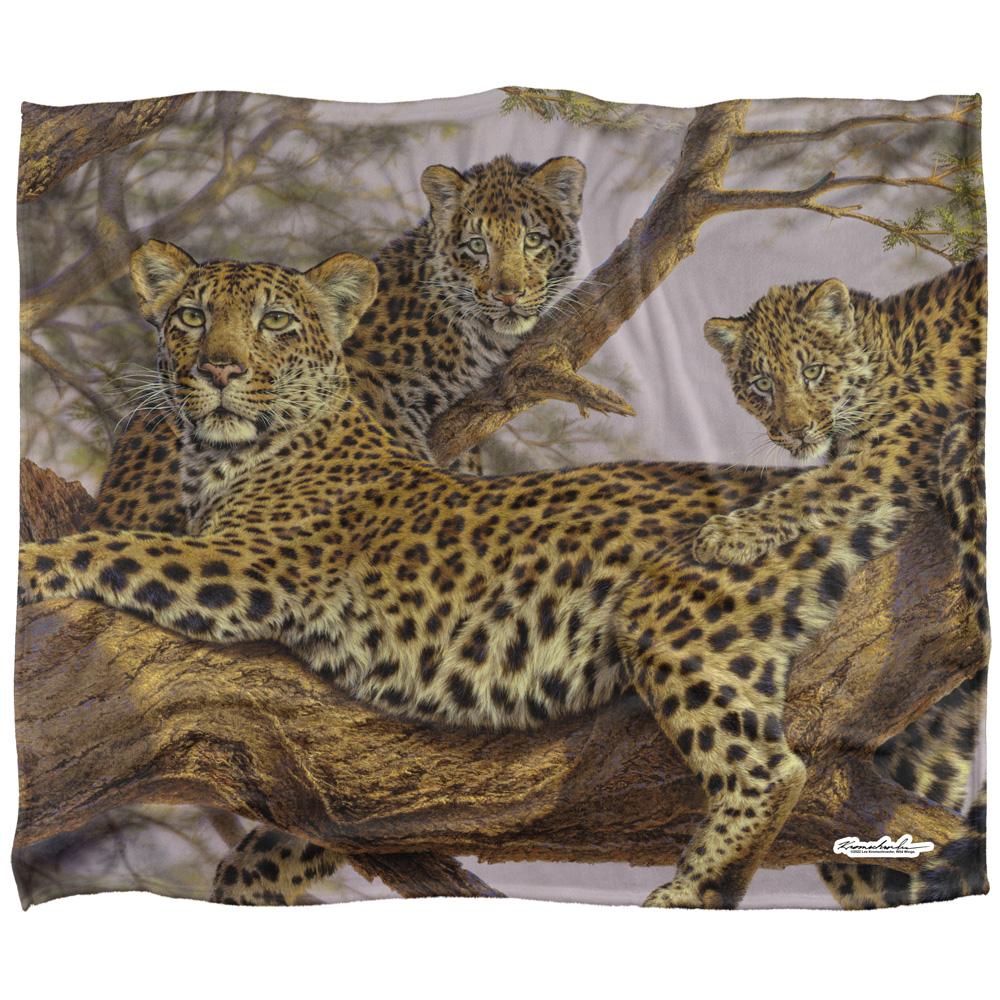 Yellow-Black-Brown - Front - Wild Wings Family Silky Tree Supersoft Blanket